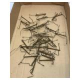 Spring loaded plate hangers. About 16