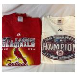 Two St. Louis Cardinals 2006 championship shirts