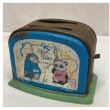 Vtg metal toy toaster