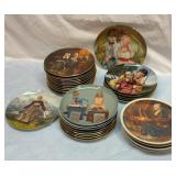 34 Norman Rockwell and other Knowles plates