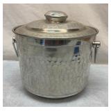 Vtg hammered aluminum ice bucket