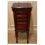 Stand up six drawer jewelry cabinet