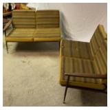 Two MCM ViKo Baumritter one arm mini loveseats