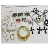 Necklaces, earrings, bracelets
