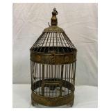 Decorative metal birdcage. 20 inches tall.