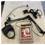 Four different clip on lights
