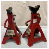 Pair of 3 ton locking jackstands