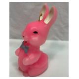 New pink Easter bunny candle. 7 inches tall