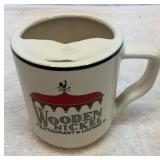 Wooden Nickel mustache mug