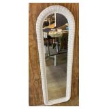 Wicker frame wall mirror