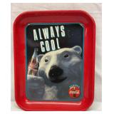 Coca-Cola polar bear metal tray