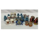 Big group of salt and peppers shakers