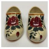 Vtg ceramic wooden shoes. Occupied Japan.