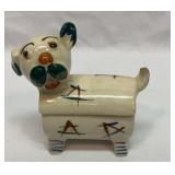 Vtg ceramic dog trinket box