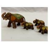 Vtg elephant figure with three babies