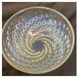 Vtg Rene Lalique Volutes opalescent glass bowl