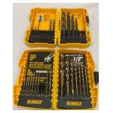 Two DeWalt drill bit sets