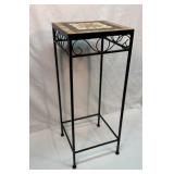 Metal and tile plant stand