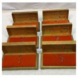 Six Scheafferï¿½s felt lined pen set display boxes