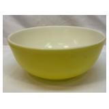 Yellow Pyrex mixing bowl