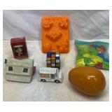 Tupperware Eggster, Viewmaster, Jell-O mold, etc.