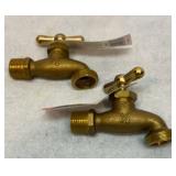 Two new solid brass hose bibbs . 1/2 inch.