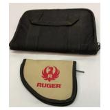 Two pistol cases. Ruger, etc..