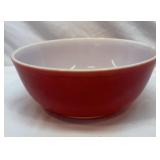Pyrex 10 inch red mixing bowl