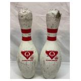 Two Vtg bowling pins