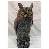 Plastic owl.  16 inches tall.