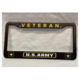US Army Veteran metal license plate holder