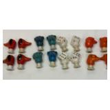 Group of vintage carnival cane toppers