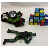 Tin crawling soldier, headlamp, etc.