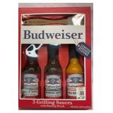 Budweiser grilling sauces kit. Sealed.
