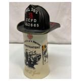 Firefighter Scott Jones commemorative stein. See