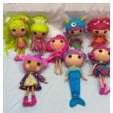 Lalaloopsy dolls.  Eight total.