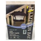LED solar post cap lights. 2 pack