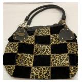 Dolce and Gabbana felt fur bag purse