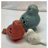 Porcelain three bird set