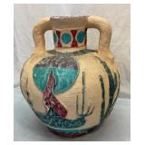 Big Southwestern stoneware planter.