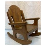 Small wood doll rocking chair