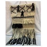 New woven hemp and wool hanging wall decor