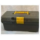 Rubbermaid toolbox with tools