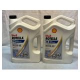 Two unopened diesel engine oil gallons
