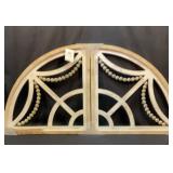 New over window wood arch decor