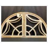 New over window wood arch decor