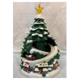 Light up Christmas tree with train. Battery