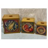 Vtg wood canister looking boxes