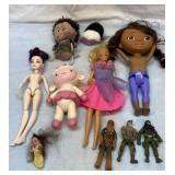 Monster High, Barbie, etc dolls and figures