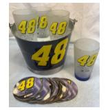 NASCAR Jimmie Johnson beer bucket, glasses, etc